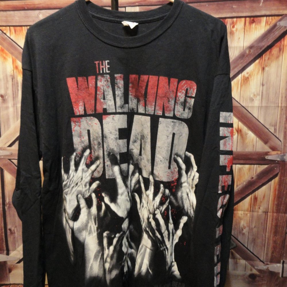 The Walking Dead Infected Sleeved Graphic T~EUC